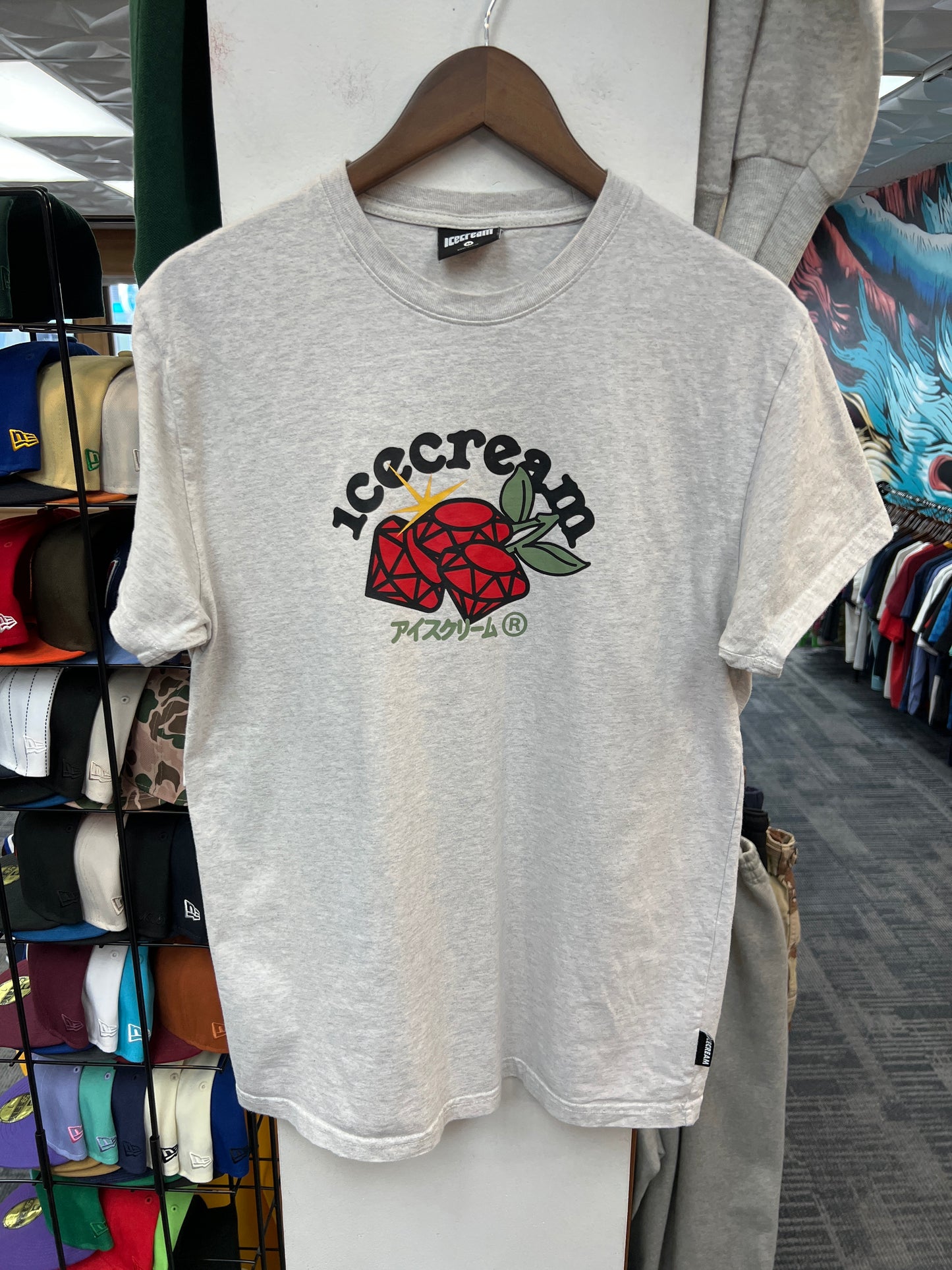 Ice Cream Fruits of Labor Cherry Heather Grey Tee