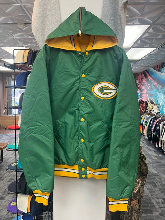 Vintage Sand Knit Green Bay Packers Jacket