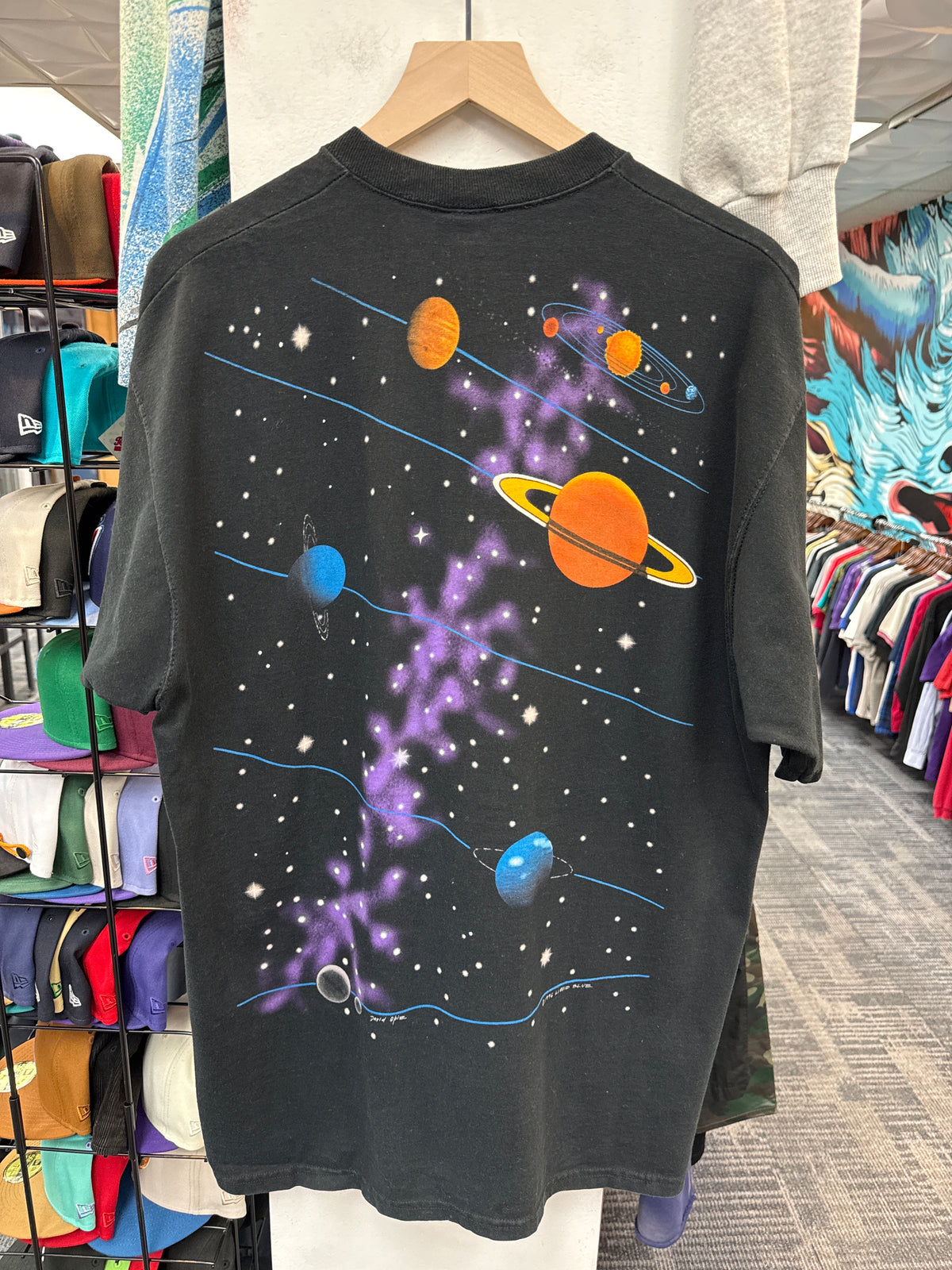 Vintage 1996 Liquid Blue Solar System Tee