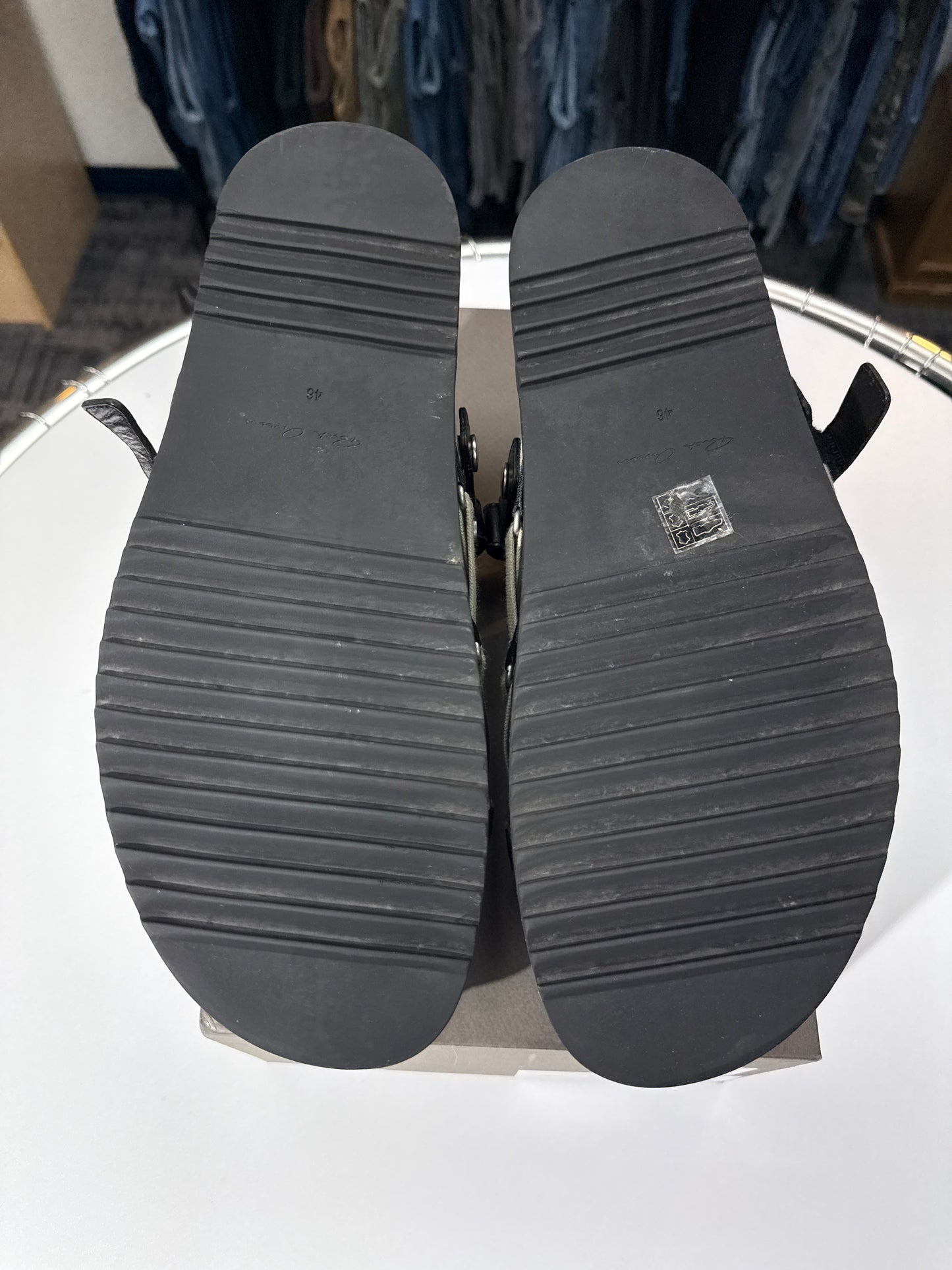 Preowned Rick Owens Megalace Granola Mule