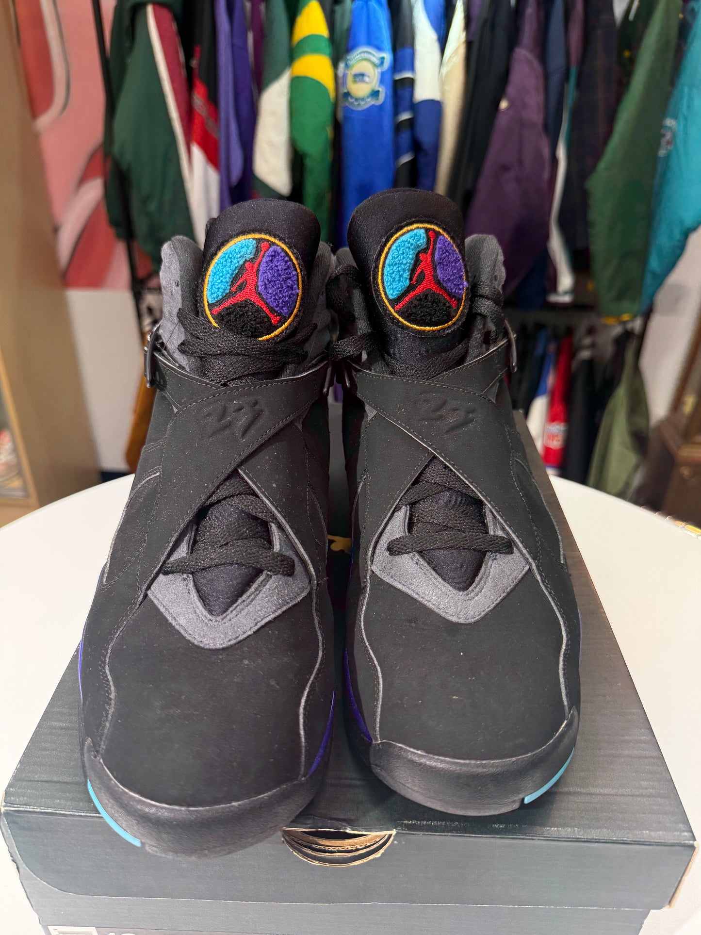 Preowned Aqua Jordan 8 (2015)