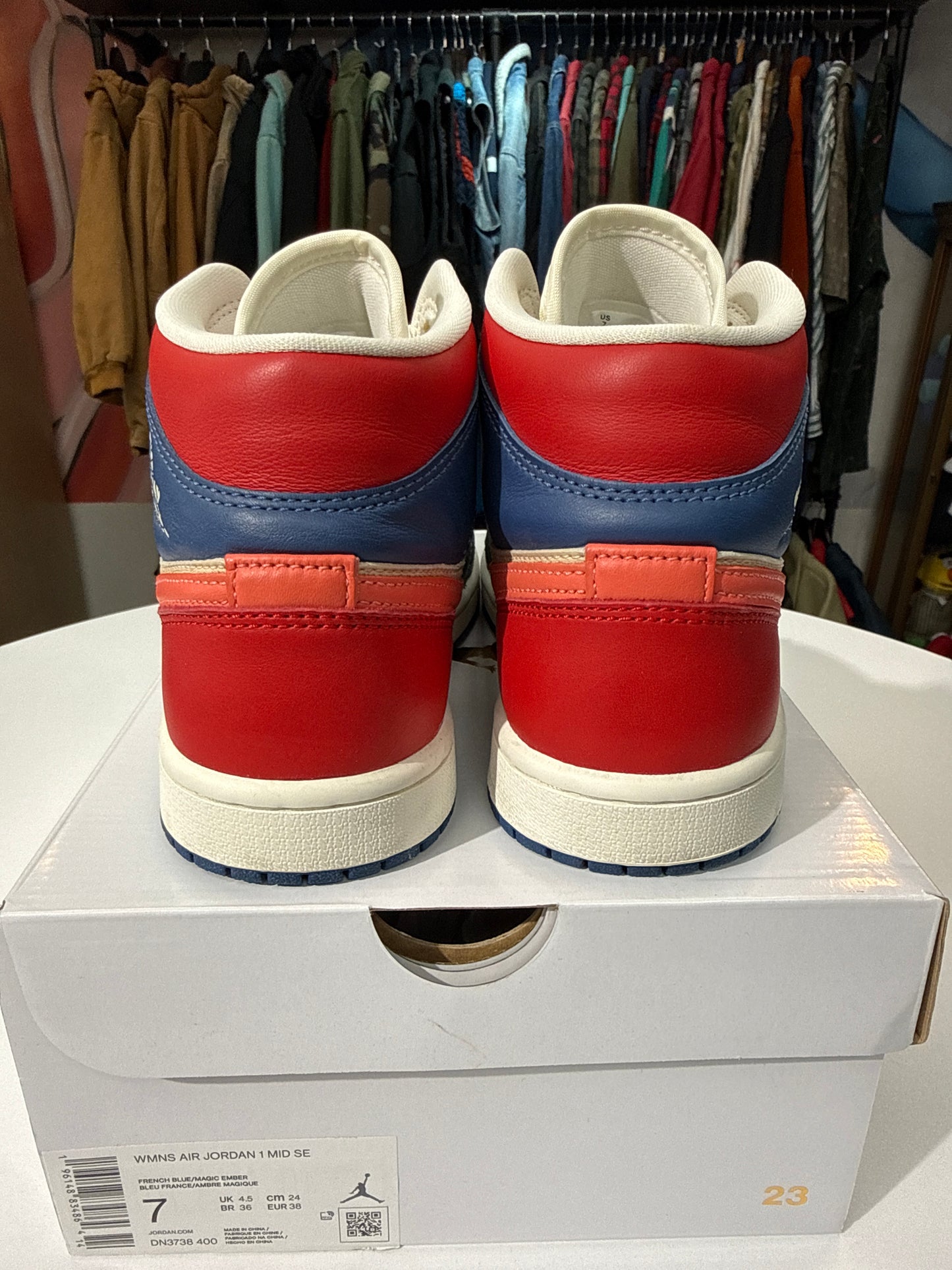 Preowned Jordan 1 Mid Multi Color