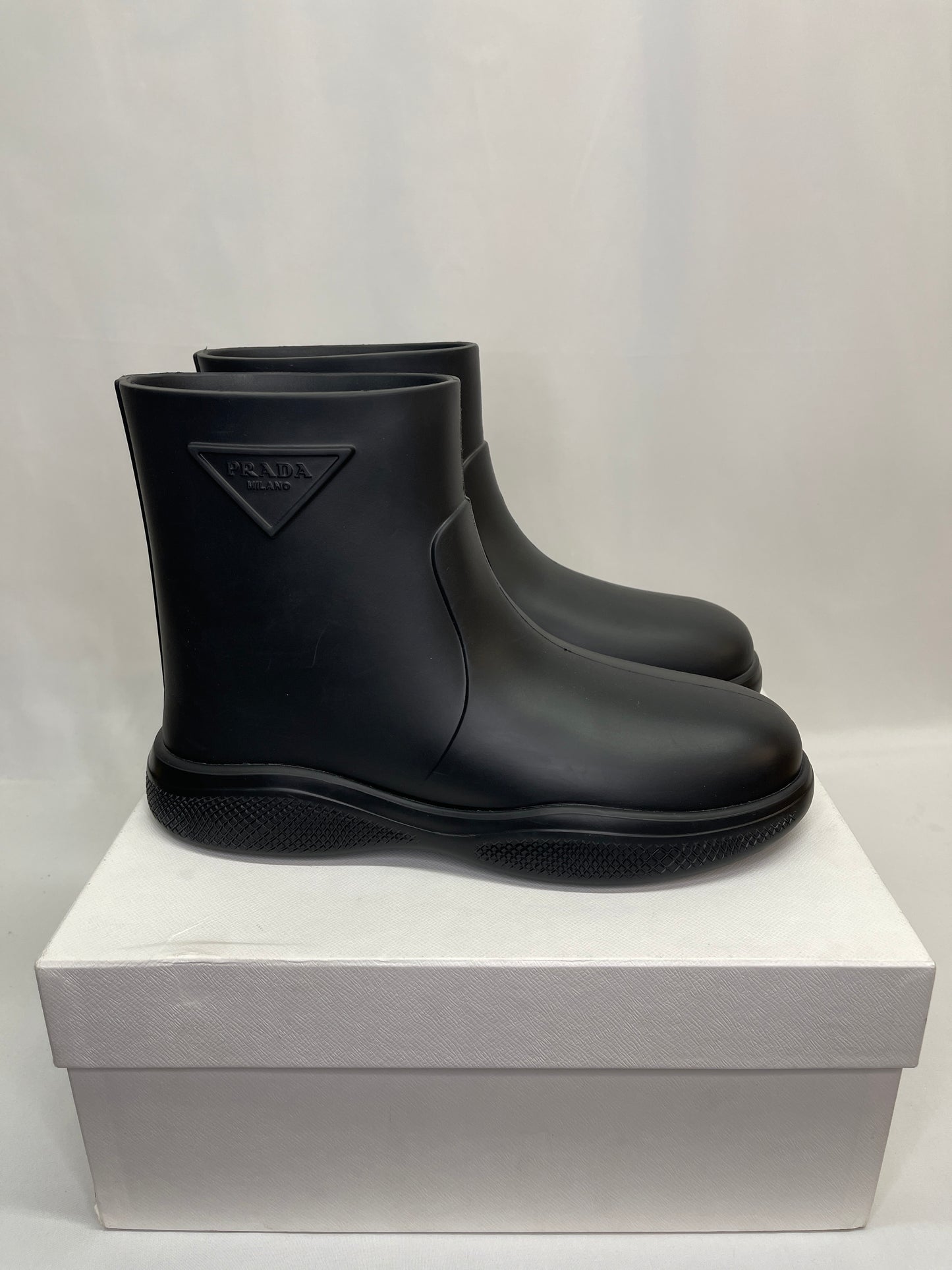 Preowned Prada Shell Rain Boot