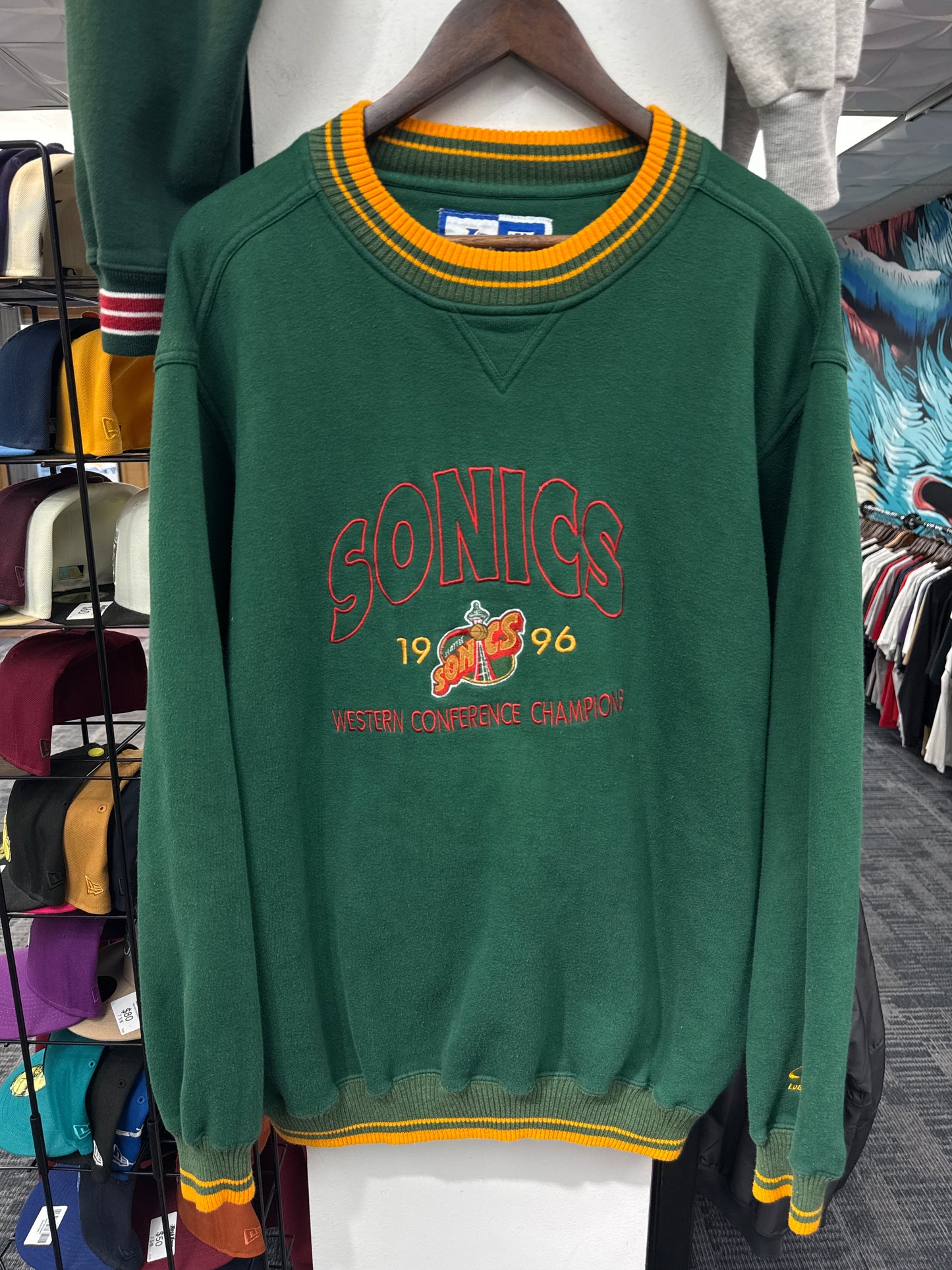 Vintage 1996 Logo Athletic Sonics Crewneck