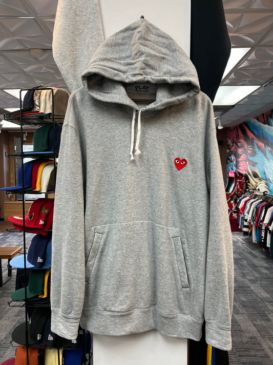 CDG Play Grey Hoodie