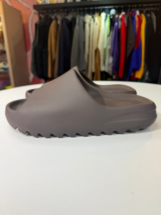 Preowned Soot Yeezy Slides