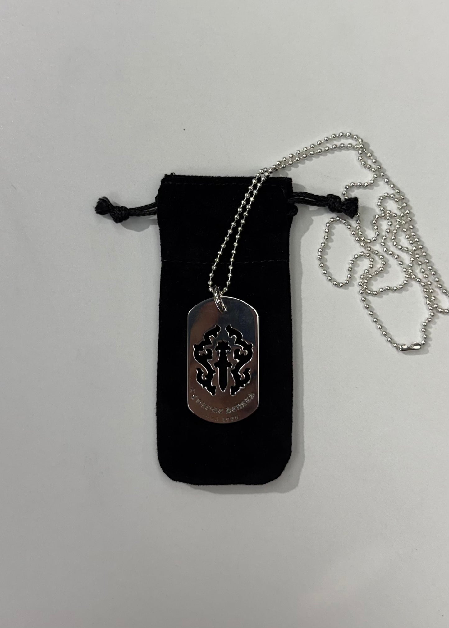 New Chrome Hearts Dagger Dog Tag Necklace