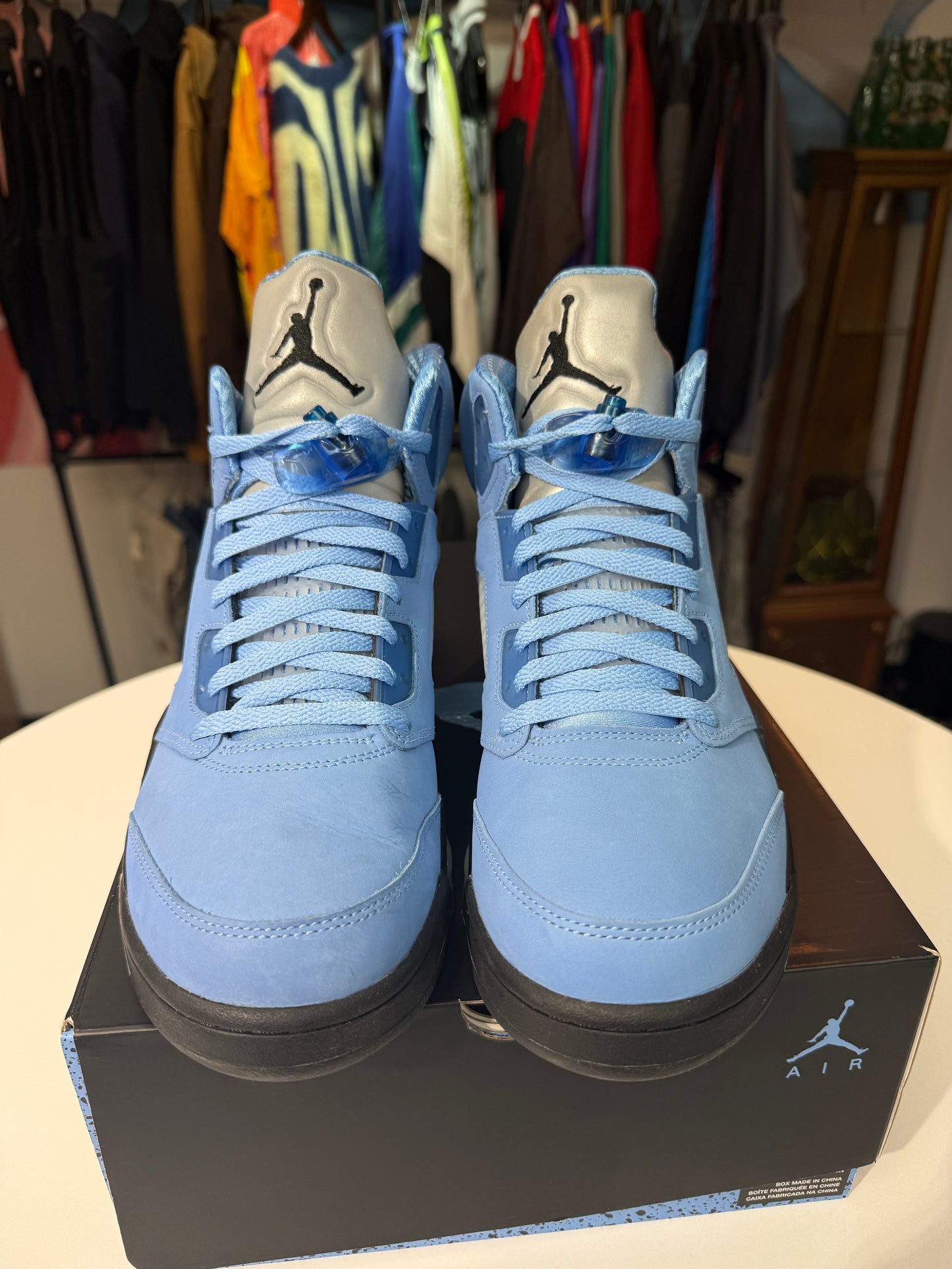 Preowned UNC University Blue Jordan 5