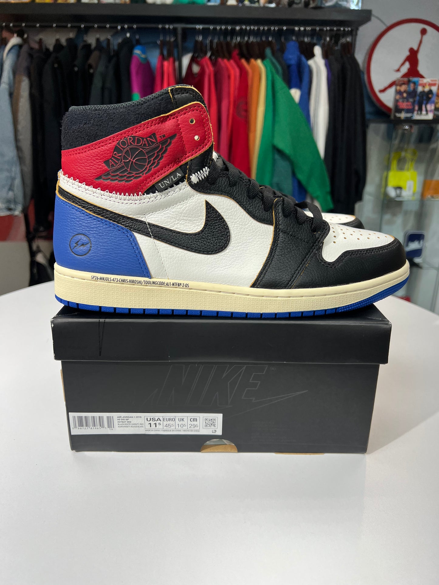 New Jordan 1 Fragment x Union Varsity Red/Sport Royal