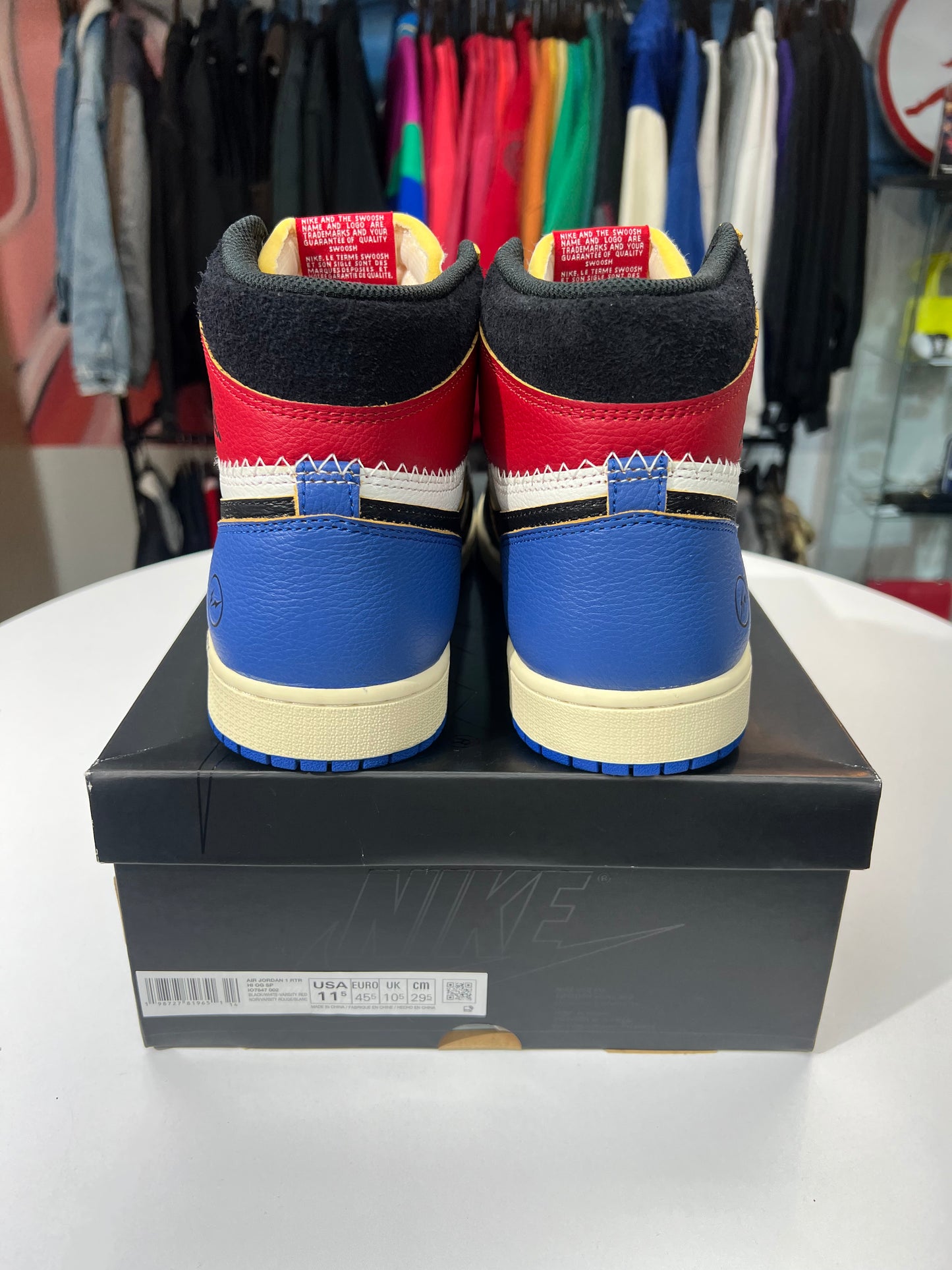 New Jordan 1 Fragment x Union Varsity Red/Sport Royal