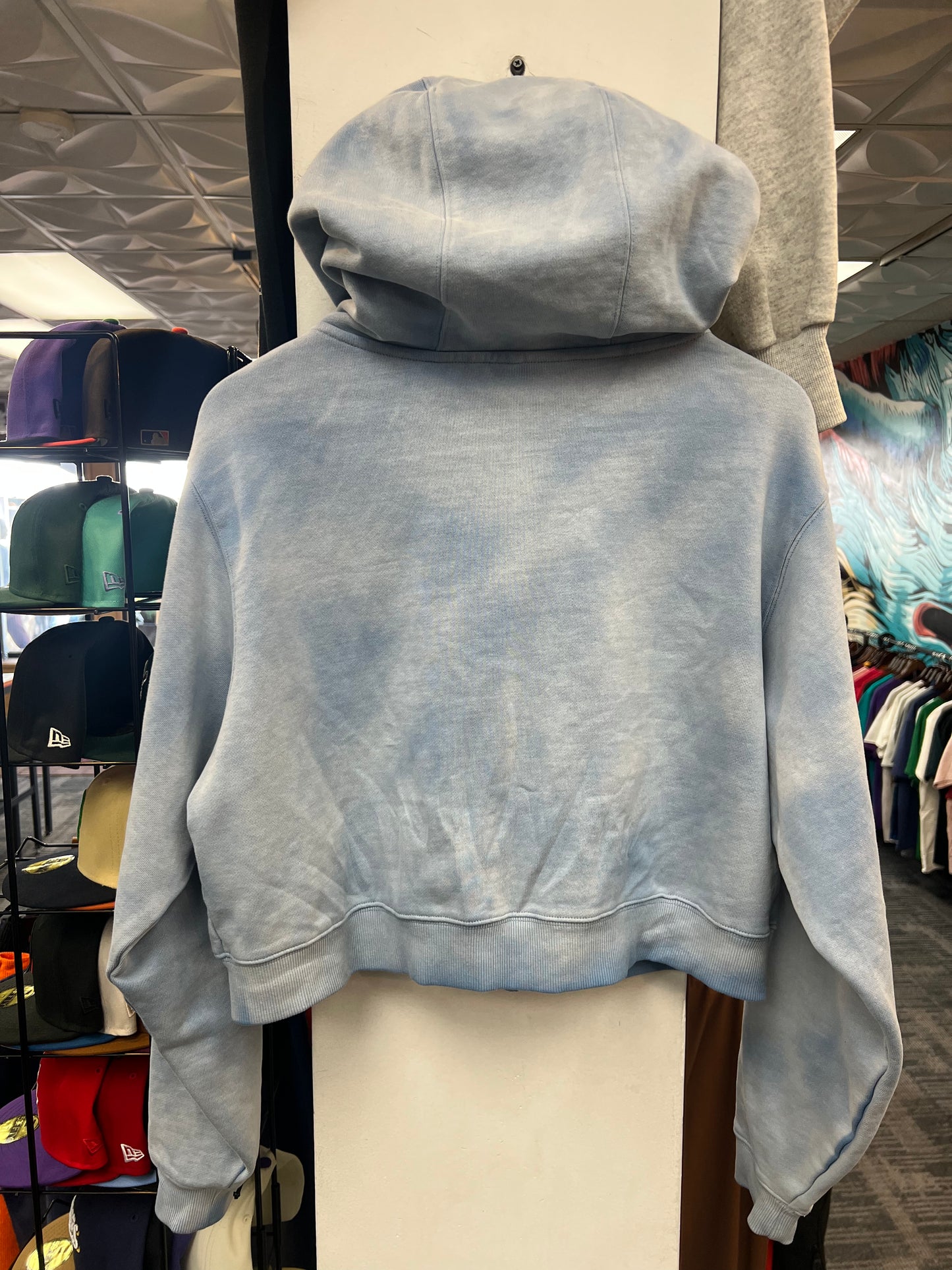 New GV Raspberry Hills London Fog Cropped Zip Up