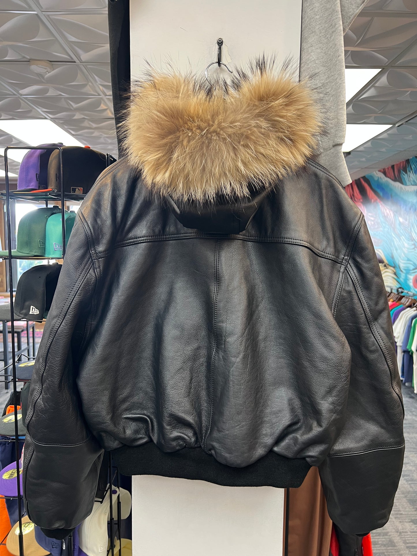 GV Raspberry Hills Berry Fur Leather Jacket