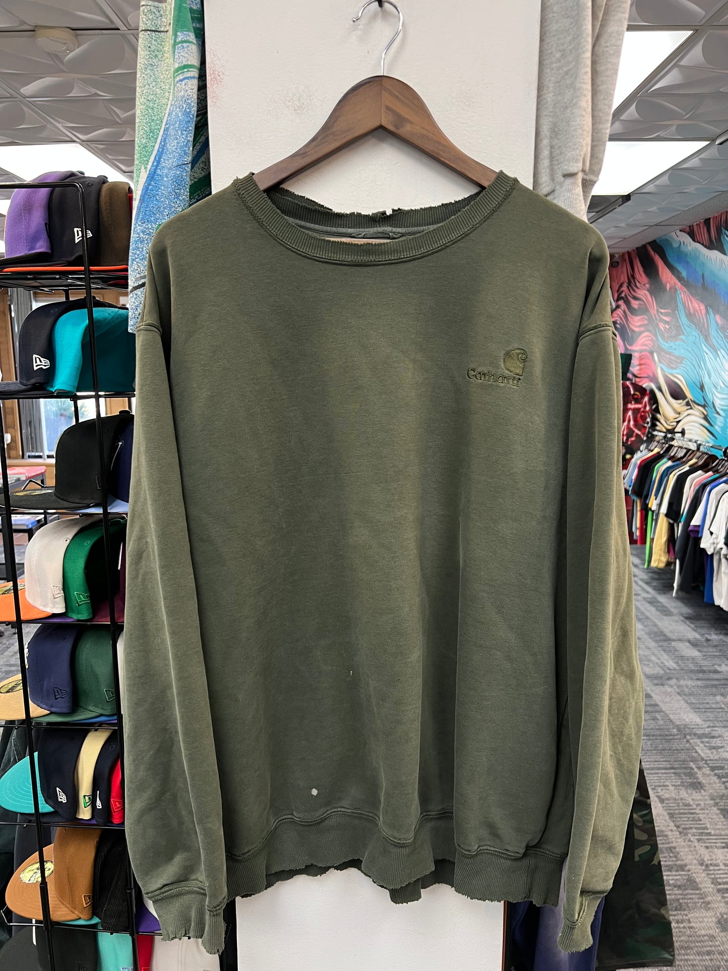 Vintage Olive Carhartt Crewneck