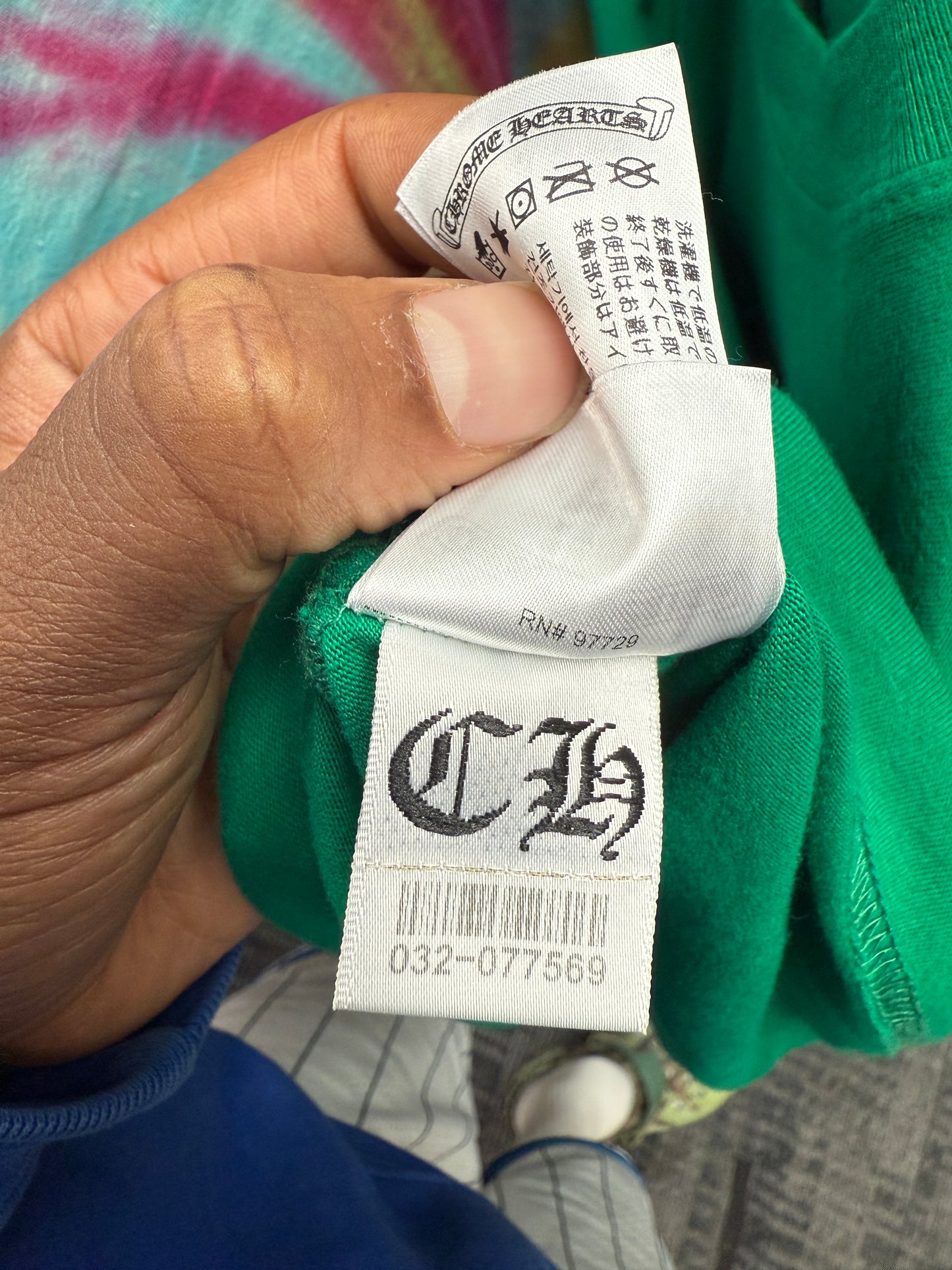 Chrome Hearts Green Cemetery Cross L/S Tee
