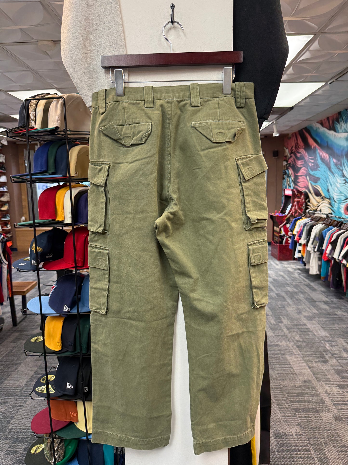 Plugg Army Green Cargo Pants