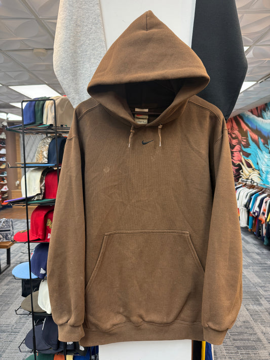 Vintage Nike Brown Center Swoosh Hoodie