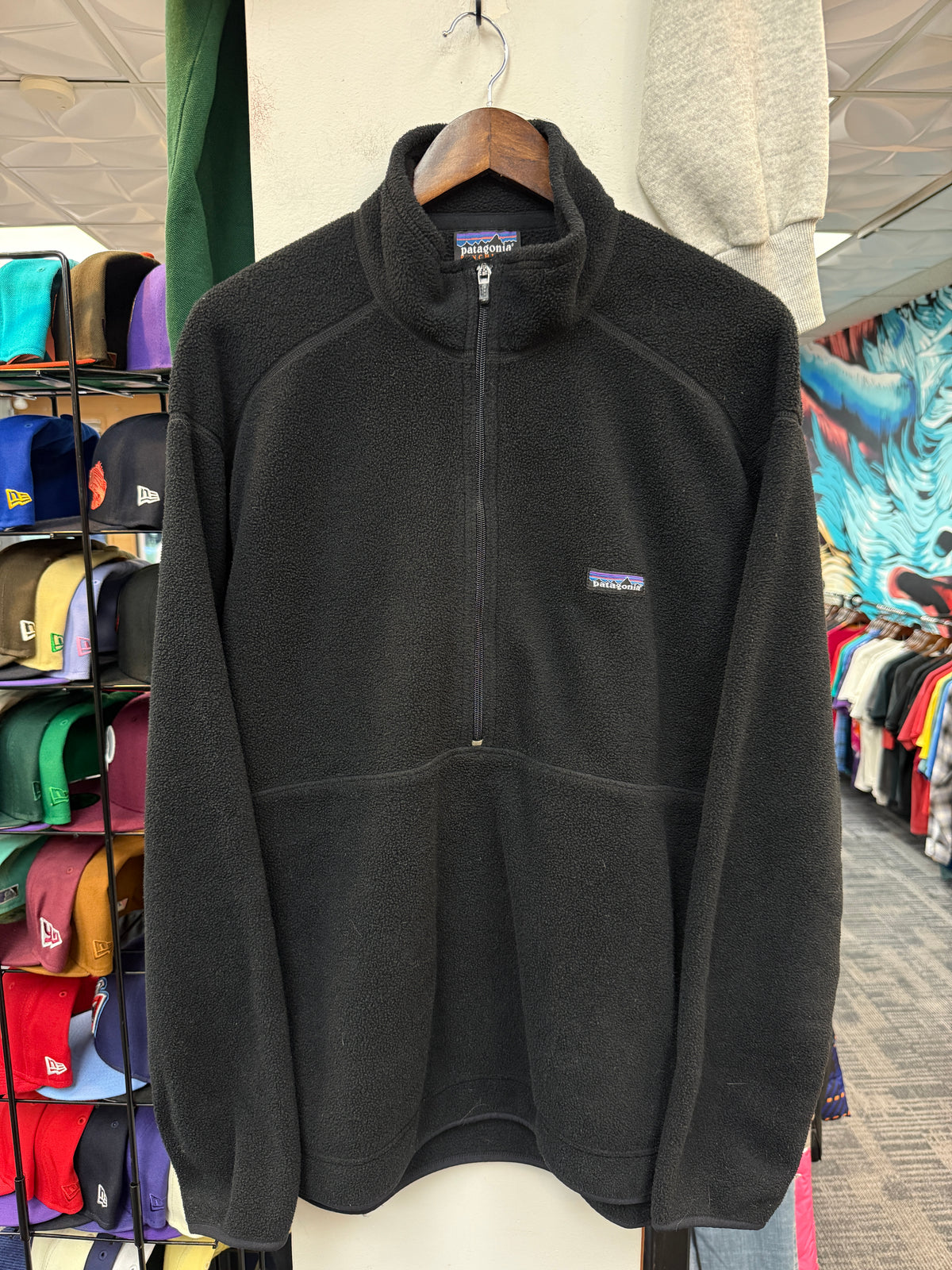 Vintage Patagonia Black QuarterZip Fleece