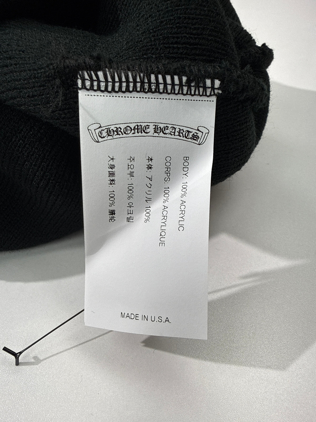 Chrome Hearts Black Watch Cap