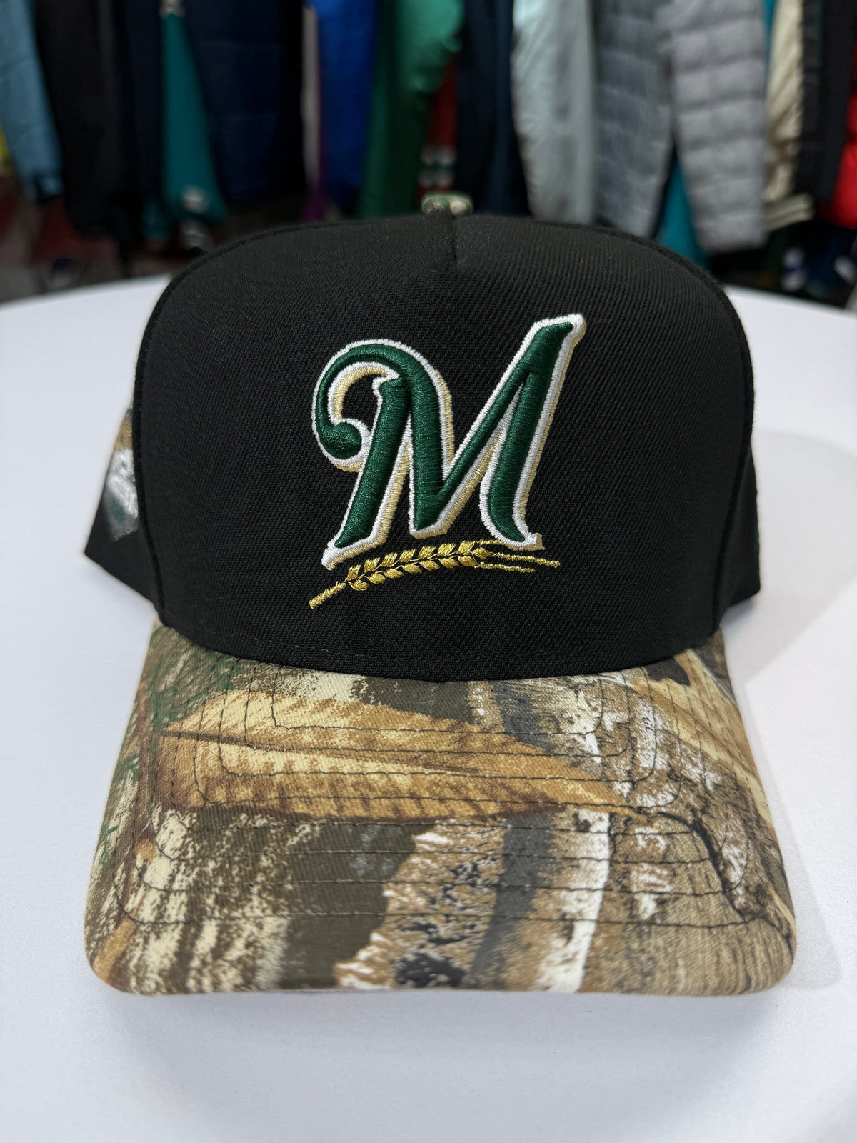 Milwaukee Brewers Camo Brim Snap