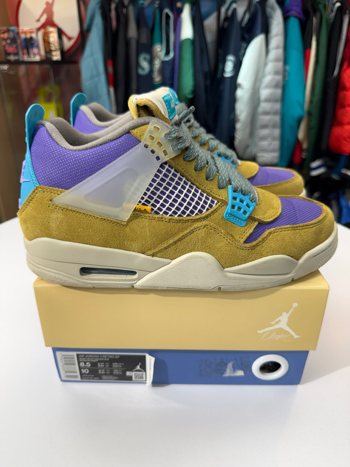 Preowned Desert Moss Union Jordan 4