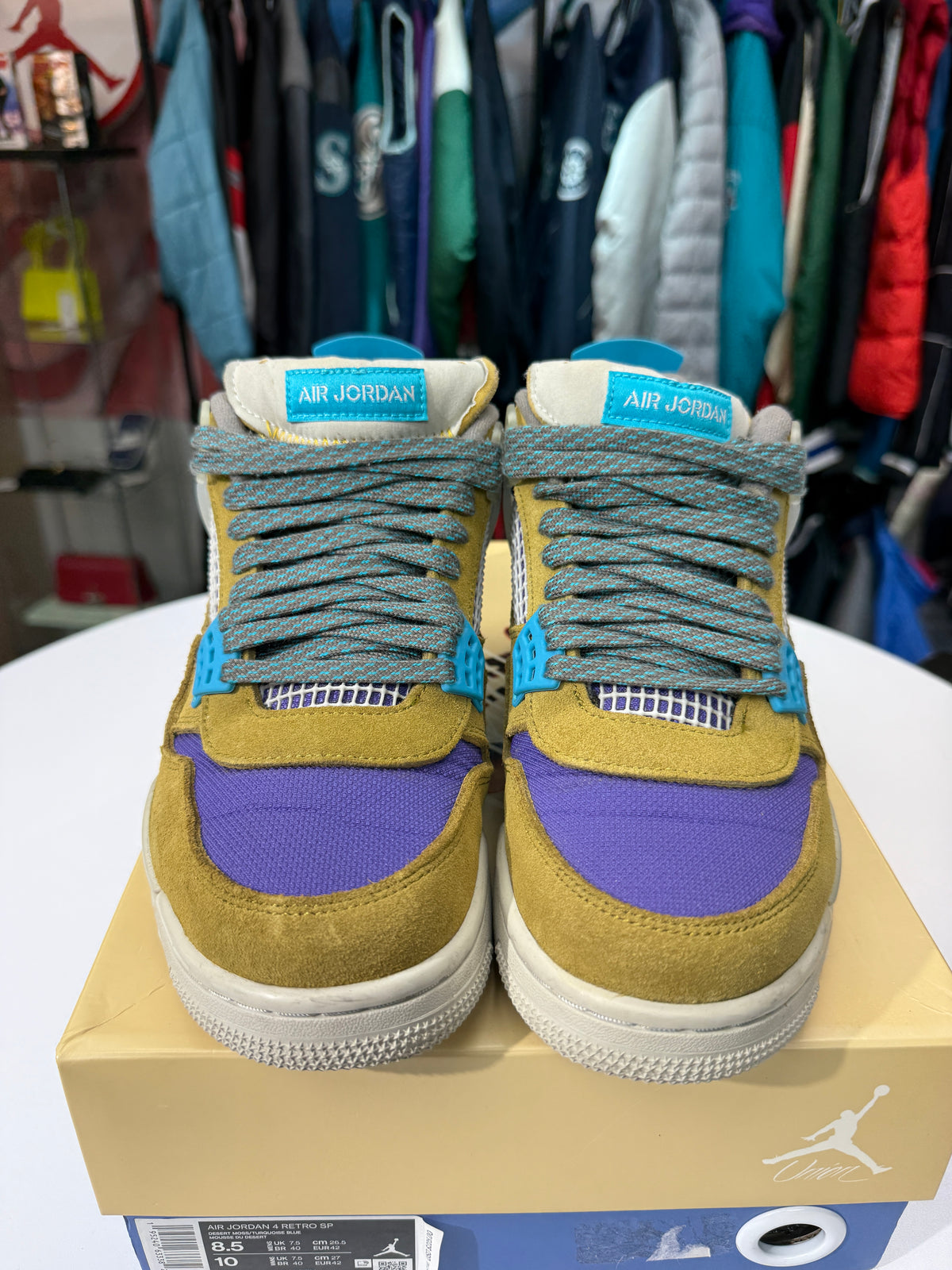 Preowned Desert Moss Union Jordan 4