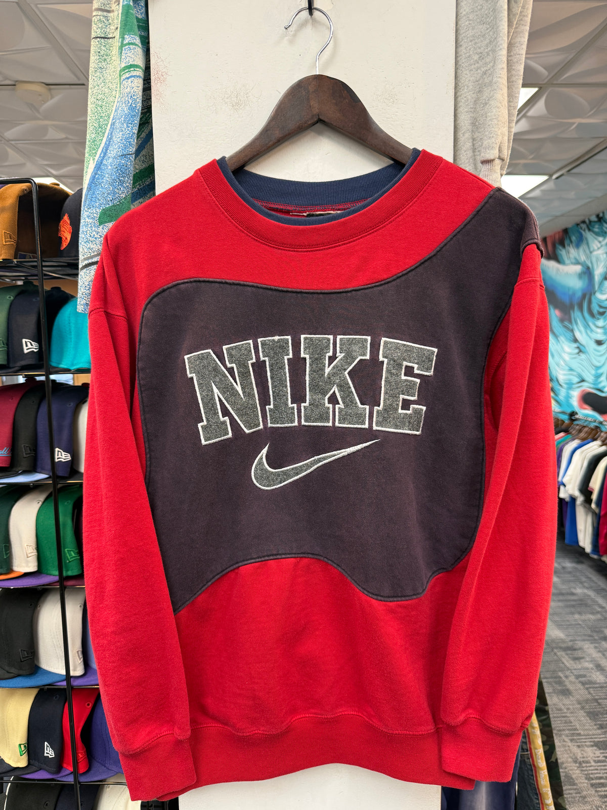 Vintage Nike Red Swirl Crewneck