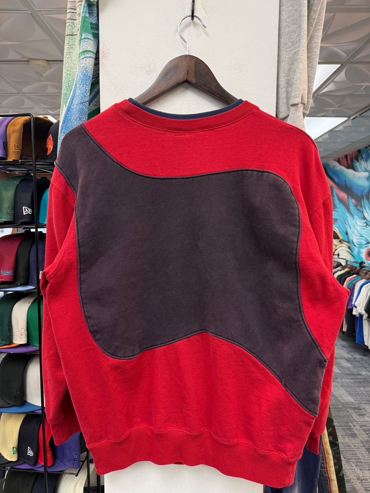 Vintage Nike Red Swirl Crewneck