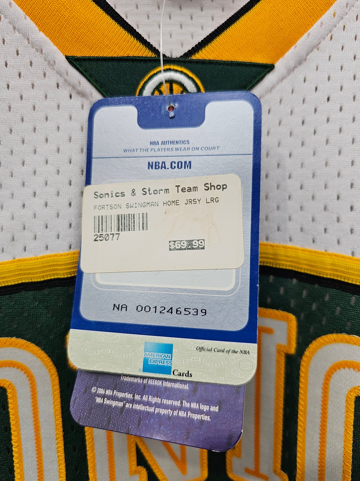 New Reebok Sonics GP Jersey